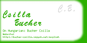 csilla bucher business card